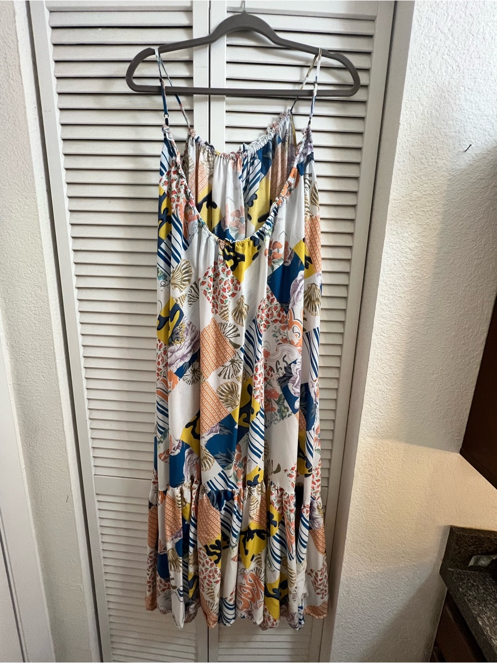 Anthropologie Multi-Color Patchwork Halter Maxi Dress